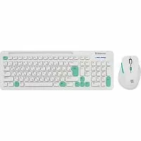 Комплект Defender Wirelless Cerrato C-978 RU ,бел+голубой, (45978)