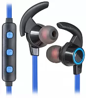 Беспроводная гарнитура OutFit B725 чёрный+синий, Bluetooth (63725)