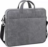 Сумка для ноутбука Defender Solid 15.6" PU кожа,серый, карман (26088)