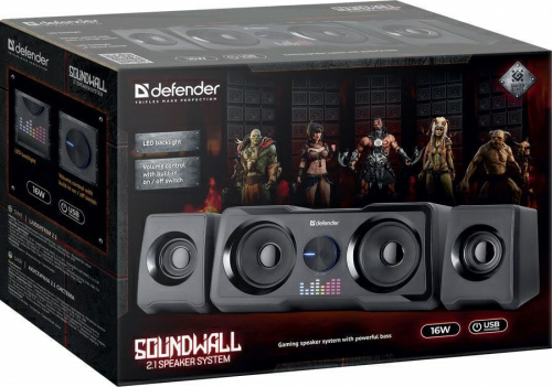 Колонки Defender 2.1 Soundwall  16 Вт питание от USB, (65214) фото 3